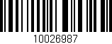 Código de barras (EAN, GTIN, SKU, ISBN): '10026987'