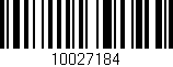 Código de barras (EAN, GTIN, SKU, ISBN): '10027184'