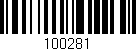 Código de barras (EAN, GTIN, SKU, ISBN): '100281'
