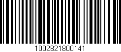 Código de barras (EAN, GTIN, SKU, ISBN): '1002821800141'