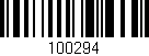 Código de barras (EAN, GTIN, SKU, ISBN): '100294'