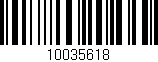 Código de barras (EAN, GTIN, SKU, ISBN): '10035618'
