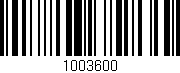 Código de barras (EAN, GTIN, SKU, ISBN): '1003600'