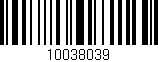 Código de barras (EAN, GTIN, SKU, ISBN): '10038039'