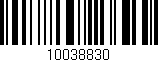 Código de barras (EAN, GTIN, SKU, ISBN): '10038830'