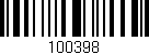 Código de barras (EAN, GTIN, SKU, ISBN): '100398'
