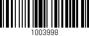 Código de barras (EAN, GTIN, SKU, ISBN): '1003998'