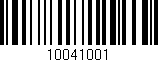Código de barras (EAN, GTIN, SKU, ISBN): '10041001'