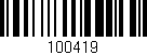 Código de barras (EAN, GTIN, SKU, ISBN): '100419'