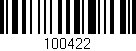Código de barras (EAN, GTIN, SKU, ISBN): '100422'