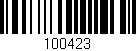Código de barras (EAN, GTIN, SKU, ISBN): '100423'