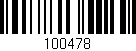 Código de barras (EAN, GTIN, SKU, ISBN): '100478'