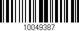 Código de barras (EAN, GTIN, SKU, ISBN): '10049387'