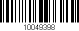 Código de barras (EAN, GTIN, SKU, ISBN): '10049398'