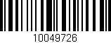 Código de barras (EAN, GTIN, SKU, ISBN): '10049726'