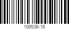Código de barras (EAN, GTIN, SKU, ISBN): '100536-16'
