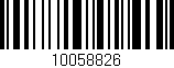 Código de barras (EAN, GTIN, SKU, ISBN): '10058826'