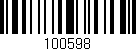 Código de barras (EAN, GTIN, SKU, ISBN): '100598'