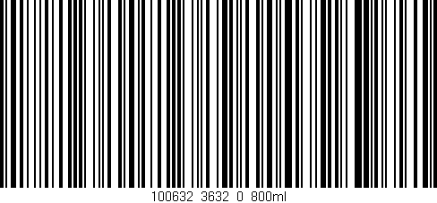 Código de barras (EAN, GTIN, SKU, ISBN): '100632_3632_0_800ml'