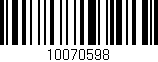 Código de barras (EAN, GTIN, SKU, ISBN): '10070598'
