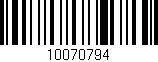 Código de barras (EAN, GTIN, SKU, ISBN): '10070794'