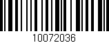 Código de barras (EAN, GTIN, SKU, ISBN): '10072036'