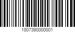 Código de barras (EAN, GTIN, SKU, ISBN): '1007380000001'