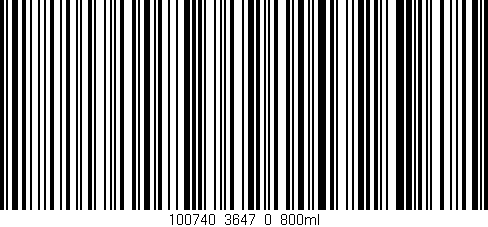 Código de barras (EAN, GTIN, SKU, ISBN): '100740_3647_0_800ml'