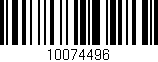 Código de barras (EAN, GTIN, SKU, ISBN): '10074496'