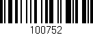 Código de barras (EAN, GTIN, SKU, ISBN): '100752'