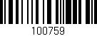 Código de barras (EAN, GTIN, SKU, ISBN): '100759'