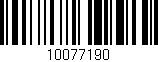 Código de barras (EAN, GTIN, SKU, ISBN): '10077190'