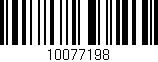 Código de barras (EAN, GTIN, SKU, ISBN): '10077198'