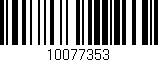 Código de barras (EAN, GTIN, SKU, ISBN): '10077353'