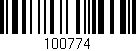 Código de barras (EAN, GTIN, SKU, ISBN): '100774'
