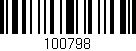 Código de barras (EAN, GTIN, SKU, ISBN): '100798'