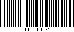 Código de barras (EAN, GTIN, SKU, ISBN): '1007RETRO'