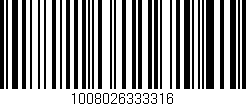 Código de barras (EAN, GTIN, SKU, ISBN): '1008026333316'