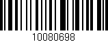 Código de barras (EAN, GTIN, SKU, ISBN): '10080698'