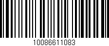 Código de barras (EAN, GTIN, SKU, ISBN): '10086611083'
