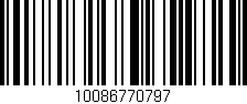 Código de barras (EAN, GTIN, SKU, ISBN): '10086770797'
