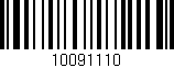 Código de barras (EAN, GTIN, SKU, ISBN): '10091110'