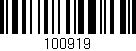 Código de barras (EAN, GTIN, SKU, ISBN): '100919'