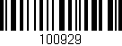Código de barras (EAN, GTIN, SKU, ISBN): '100929'