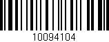 Código de barras (EAN, GTIN, SKU, ISBN): '10094104'