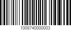 Código de barras (EAN, GTIN, SKU, ISBN): '1009740000003'