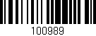 Código de barras (EAN, GTIN, SKU, ISBN): '100989'