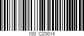 Código de barras (EAN, GTIN, SKU, ISBN): '100/CZ0014'