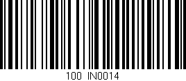 Código de barras (EAN, GTIN, SKU, ISBN): '100/IN0014'