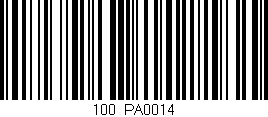 Código de barras (EAN, GTIN, SKU, ISBN): '100/PA0014'